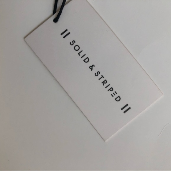 SOLID & STRIPED Madison Rib Bikini Bottom Mustard & Cream Stripe Sz small - Picture 4 of 8